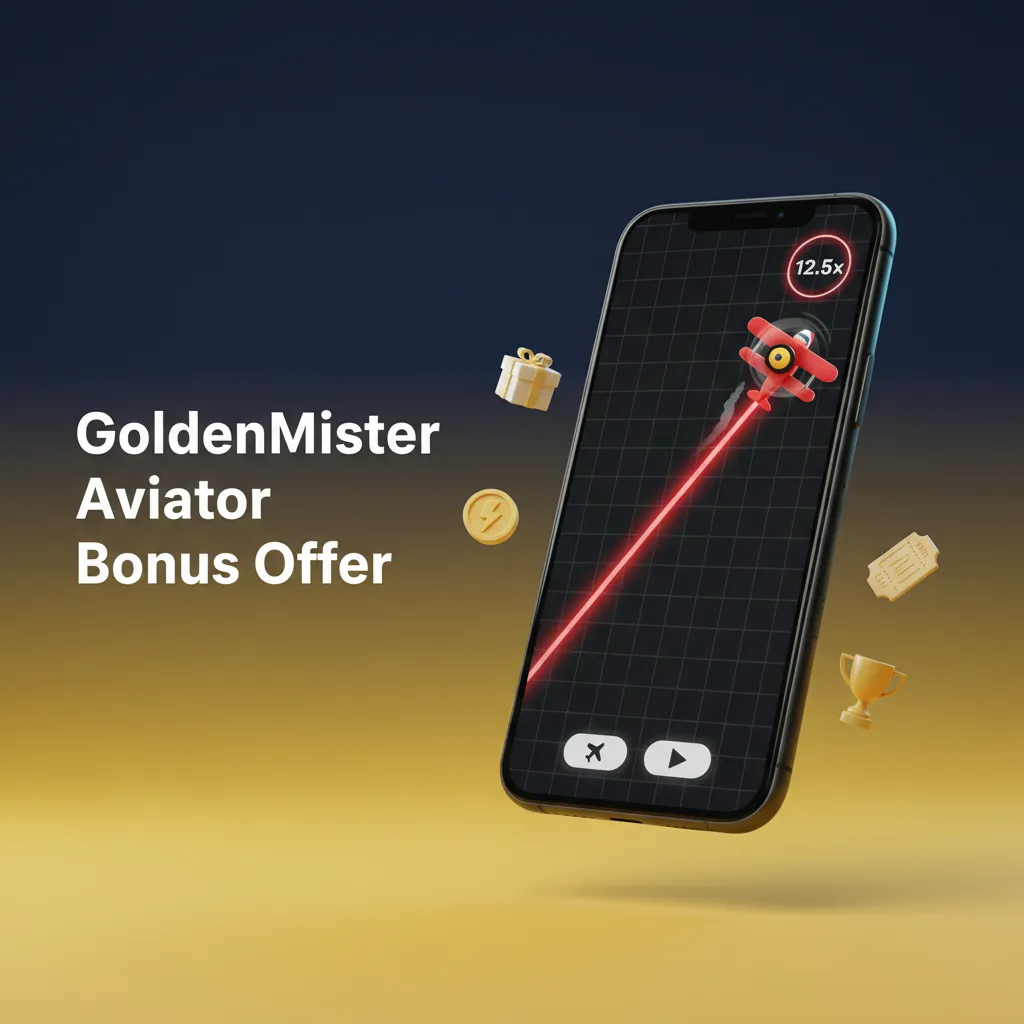 GoldenMister Aviator tiered welcome bonus: 125% €20, 250% €50, 175% €100, 150% €200, 225% €225; x45 wagering.