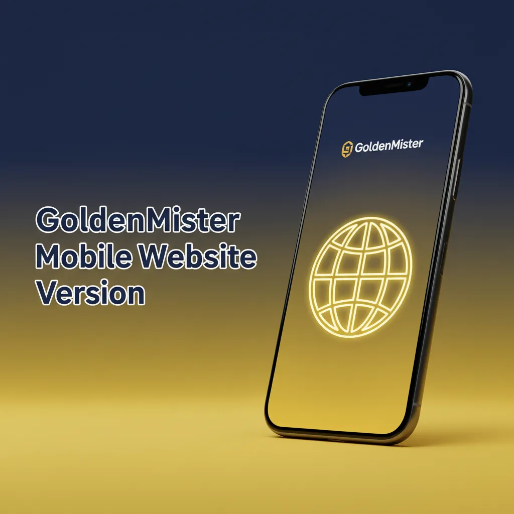 GoldenMister mobile site on phone/tablet with casino games, payments, cash-out, support; browser play, no app install.