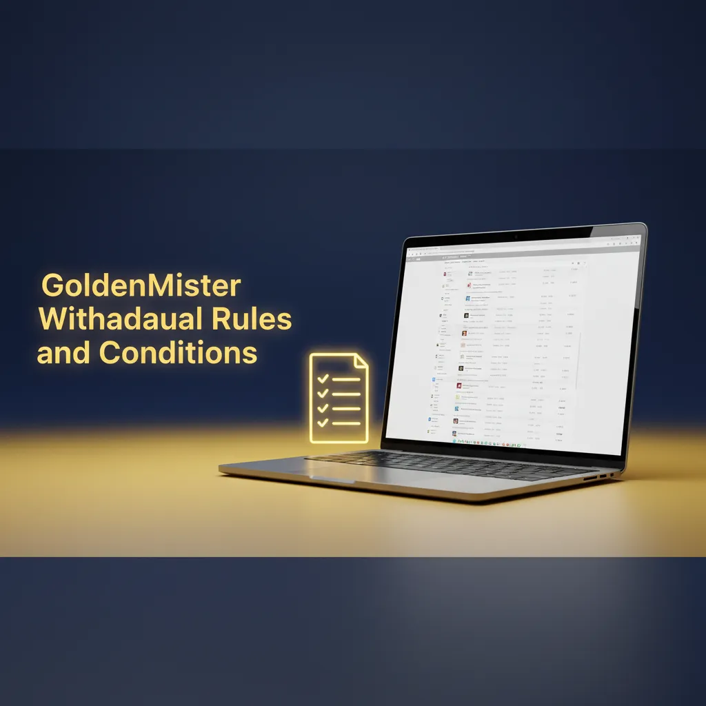 GoldenMister withdrawal rules: ID checks, name-matched payment, x45 wagering, £20–£5k limits, instalments, AML checks.