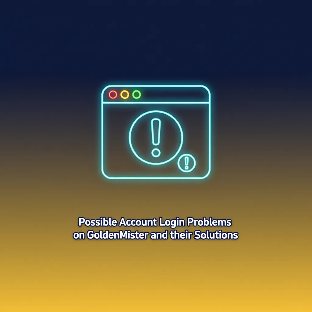 Table of GoldenMister login problems and solutions: forgot password, 2FA code, locked account, VPN/proxy, cache.