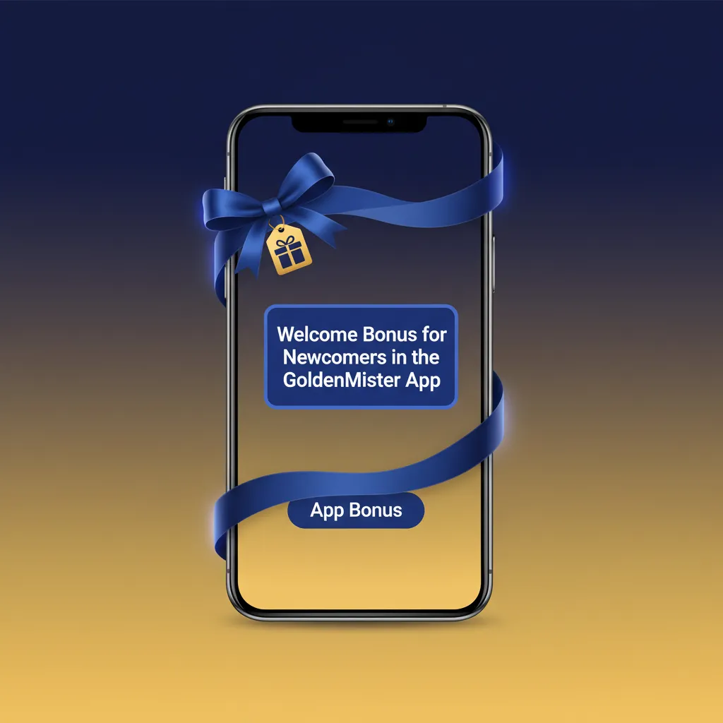 GoldenMister app welcome bonus: choose Sports or Casino, €20 min deposit, tiered offers, auto-credit on signup.